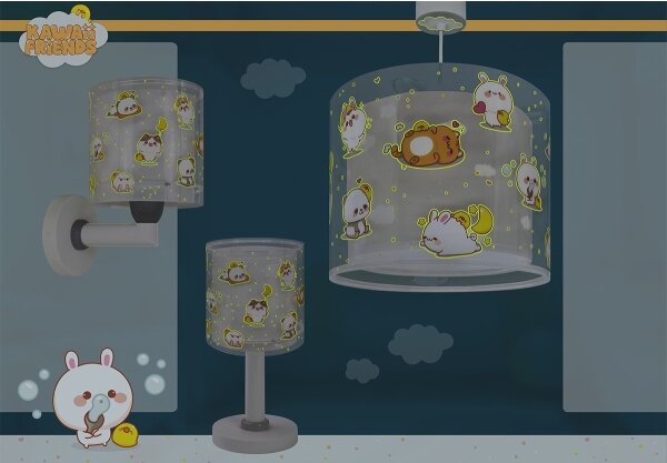 Dalber 41761E - LED детска лампичка KAWAII FRIENDS 1xG4/4W/230V сива