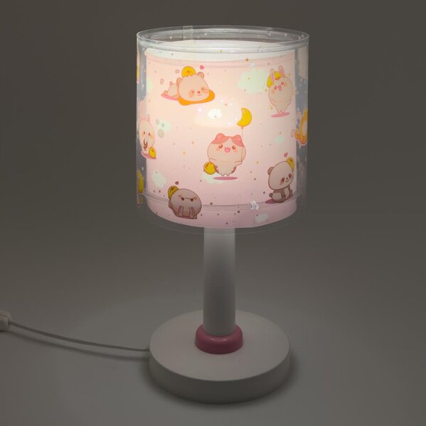 Dalber 41761S - LED детска настолна лампа KAWAII FRIENDS 1xG4/4W/230V розова