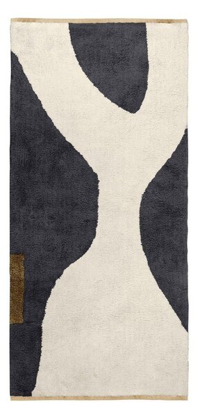 Тъмносив/бежов памучен килим подходящ за пране 70x150 cm Figura – Mette Ditmer Denmark