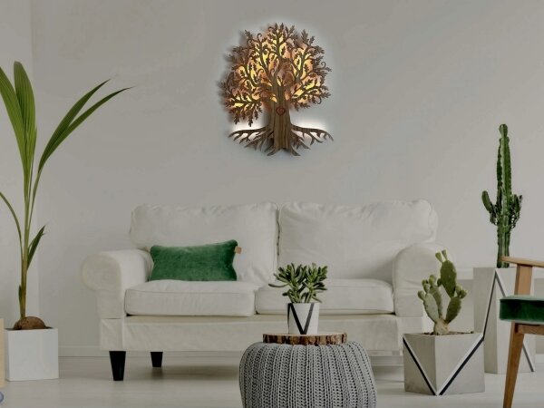 Li-Go 5747/DUB2 - LED стенна декорация LED/10W/230V 45x55 см дъб