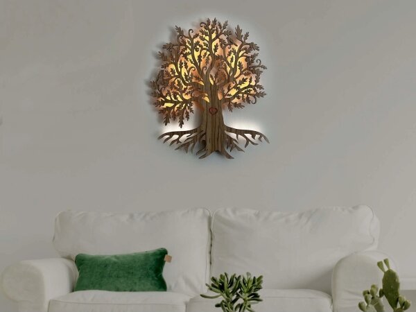 Li-Go 5747/DUB2 - LED стенна декорация LED/10W/230V 45x55 см дъб