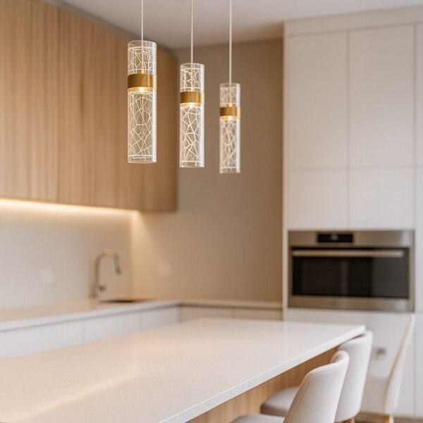LED полилей на кабел LAGOS LED/24W/230V златен