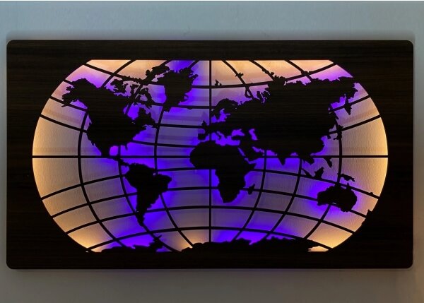 Li-Go 4709/DUB2 - LED RGBW стенна декорация LED/24W/230V 125x74 cm дъб + дистанционно управление