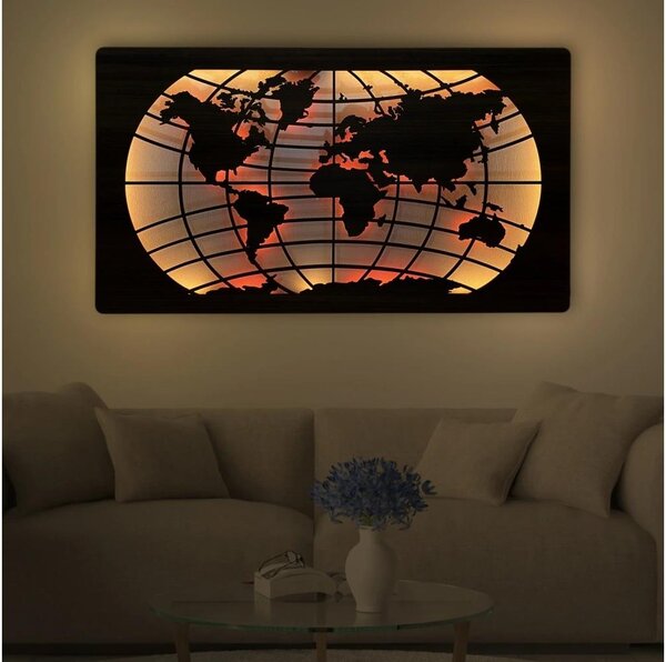 Li-Go 4709/DUB2 - LED RGBW стенна декорация LED/24W/230V 125x74 cm дъб + дистанционно управление