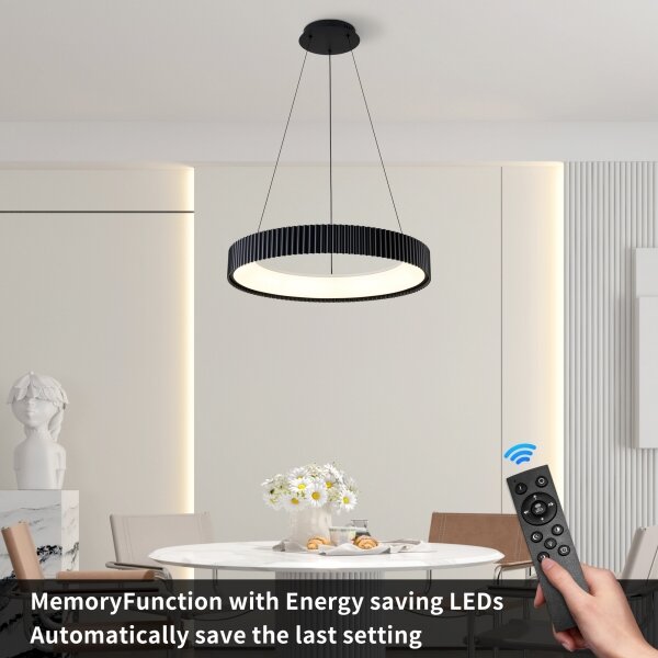 Brilagi - LED полилей с димер на кабел FALCON MODERN LED/54W/230V 60 cm черен + дистанционно
