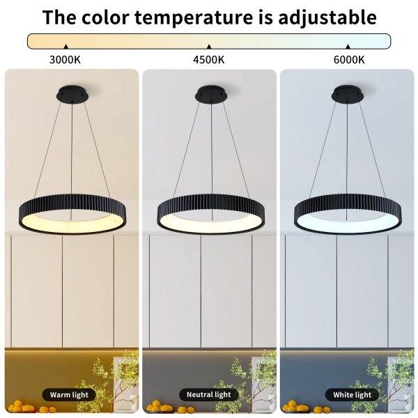 Brilagi - LED полилей с димер на кабел FALCON MODERN LED/54W/230V 60 cm черен + дистанционно