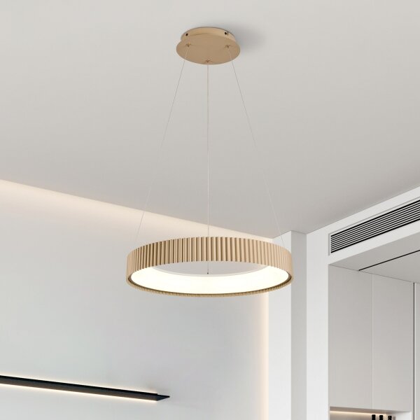 Brilagi - Димируем полилей на кабел FALCON MODERN LED/30W/230V 40 см бежов + дистанционно управление