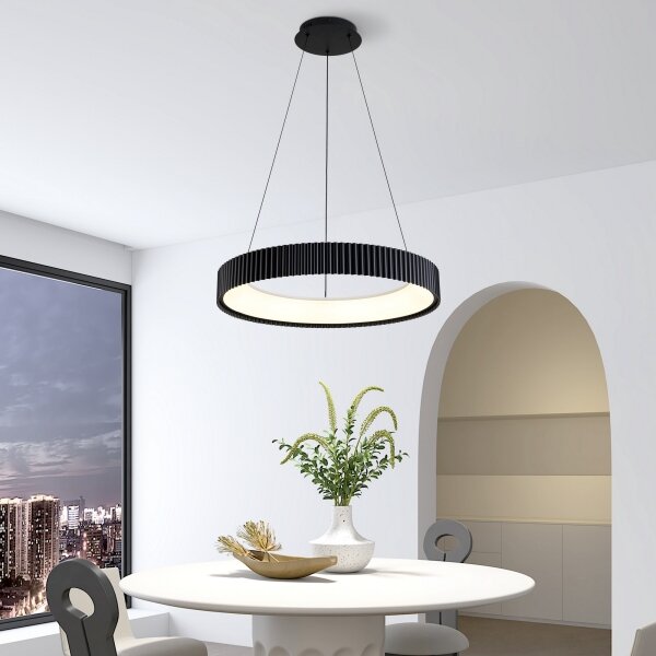 Brilagi - LED полилей с димер на кабел FALCON MODERN LED/54W/230V 60 cm черен + дистанционно