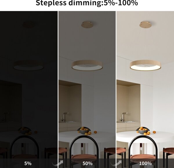 Brilagi - Димируем полилей на кабел FALCON MODERN LED/30W/230V 40 см бежов + дистанционно управление
