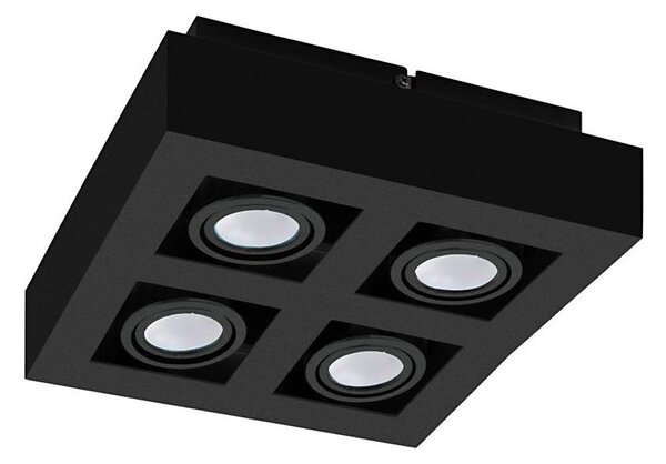 Eglo 31065 - LED точково осветително тяло MENDOZA 4xLED/4,7W/230V 3000K черно