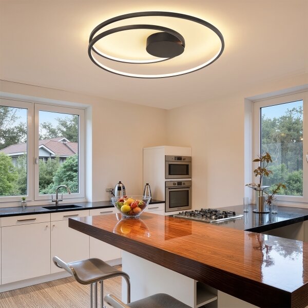 Brilagi- Димируемо LED таванно осветително тяло TWISTER LED/105W/230V Ø100 см черно + ДУ