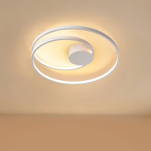 Brilagi - LED димируемо таванно осветително тяло TWISTER LED/48W/230V, диаметър 50 см, бяло + дистанционно управление