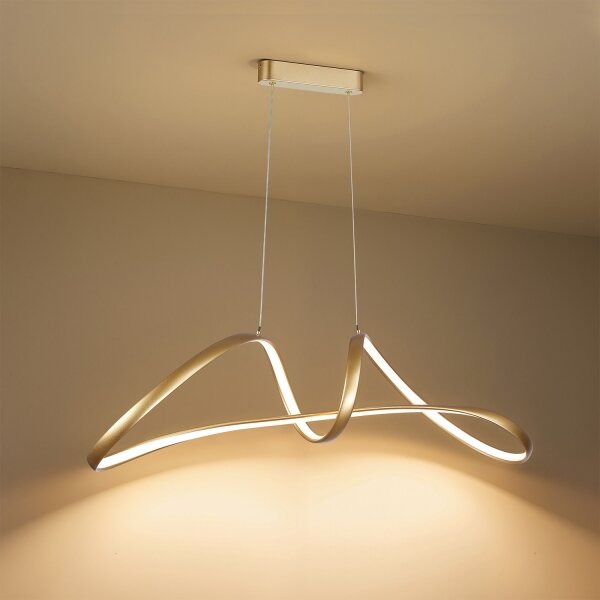 Brilagi-LED Димируем полилей на кабел TWISTER LED/60W/230V 3000-6000K златист + дистанционно управление