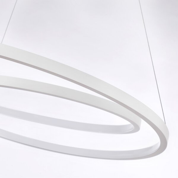 Brilagi-LED Димируем полилей на кабел TWISTER LED/48W/230V Ø 50 см бял + дистанционно управление