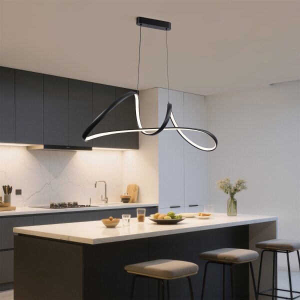 Brilagi-LED Димируем полилей на кабел TWISTER LED/60W/230V 3000-6000K черен+ДУ