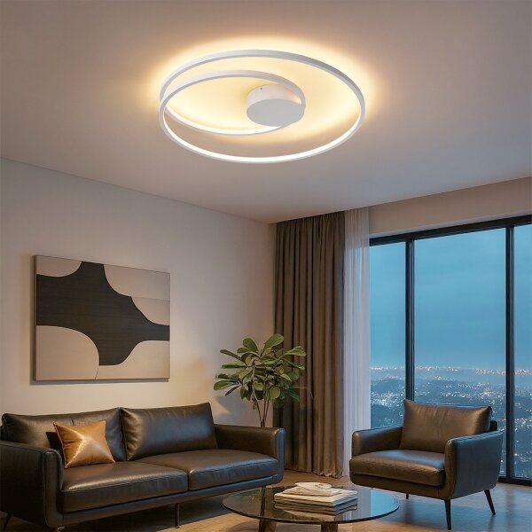Brilagi- LED плафон TWISTER LED/75W/230V с регулируема яркост Ø 70 см бял + дистанционно управление