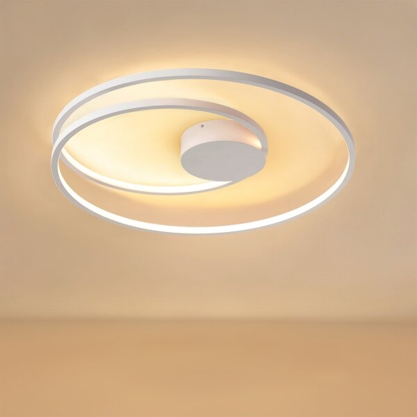 Brilagi- LED плафон TWISTER LED/75W/230V с регулируема яркост Ø 70 см бял + дистанционно управление