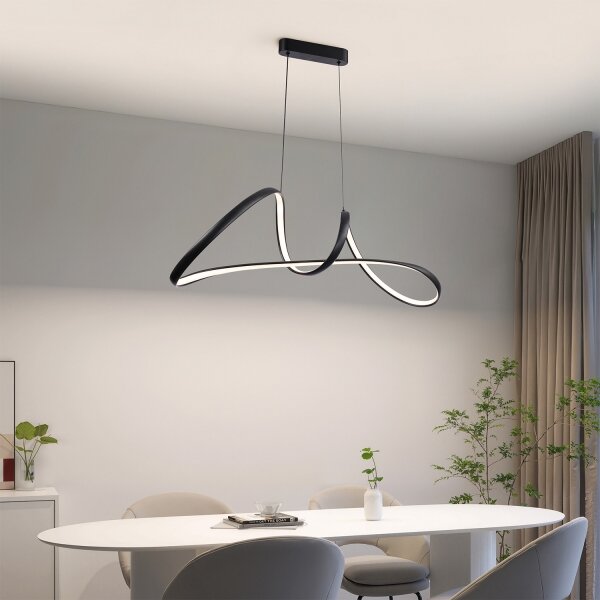 Brilagi-LED Димируем полилей на кабел TWISTER LED/60W/230V 3000-6000K черен+ДУ