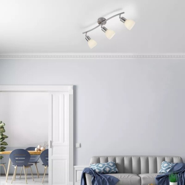 JUST LIGHT. 11953-55 - Точково осветително тяло KARO 3xE14/40W/230V матов хром