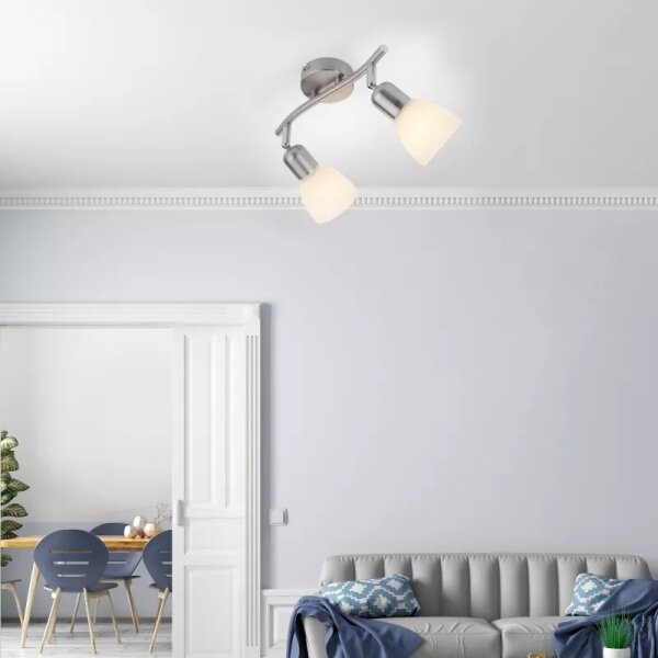 JUST LIGHT. 11952-55 - Спот осветително тяло KARO 2xE14/40W/230V матов хром