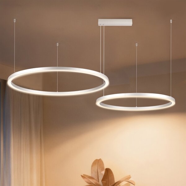 Brilagi - LED димируем полилей на кабел PORTOFINO LED/98W/230V сребрист + дистанционно управление