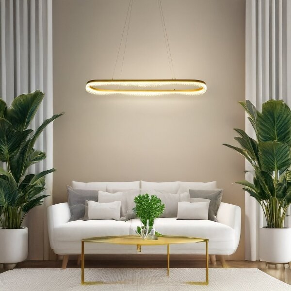 LED полилей на кабел LED/45W/230V златист