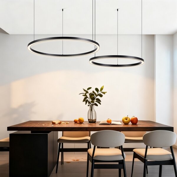 Brilagi - LED димируем полилей с кабелно окачване PORTOFINO LED/98W/230V черен + дистанционно управление