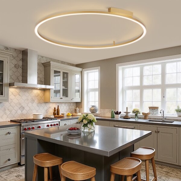 Brilagi - димируемо LED осветително тяло PORTOFINO LED/85W/230V с диаметър 120 см златно + дистанционно управление