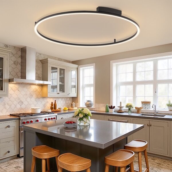 Brilagi - димируемо LED осветително тяло PORTOFINO LED/85W/230V пр. 120 см черно + дистанционно управление