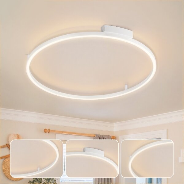 Brilagi - Димируемо LED осветително тяло PORTOFINO LED/60W/230V Ø 80 см бяло + дистанционно управление