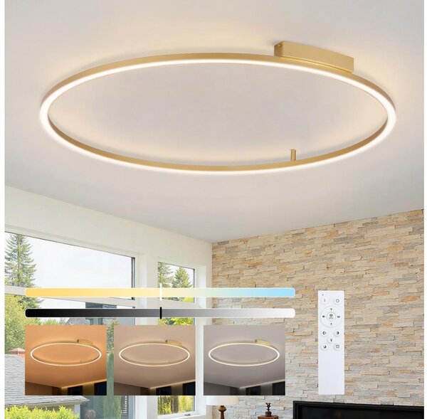 Brilagi - димируемо LED осветително тяло PORTOFINO LED/85W/230V с диаметър 120 см златно + дистанционно управление