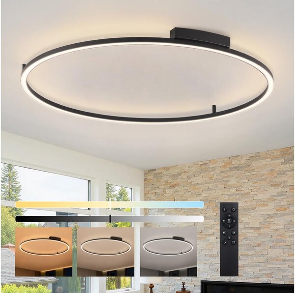 Brilagi - димируемо LED осветително тяло PORTOFINO LED/85W/230V пр. 120 см черно + дистанционно управление