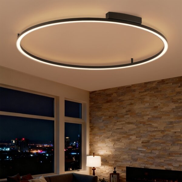 Brilagi - димируемо LED осветително тяло PORTOFINO LED/85W/230V пр. 120 см черно + дистанционно управление