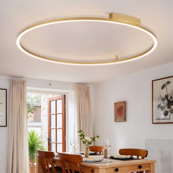 Brilagi - димируемо LED осветително тяло PORTOFINO LED/85W/230V с диаметър 120 см златно + дистанционно управление