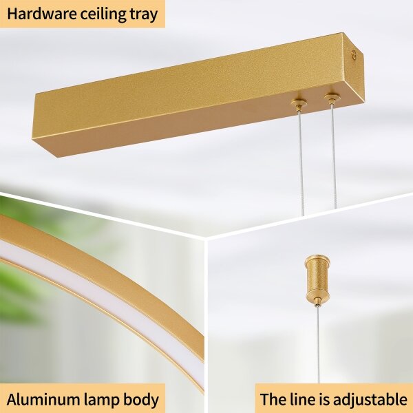 Brilagi - LED димируем полилей на кабел PORTOFINO LED/98W/230V златен +DO