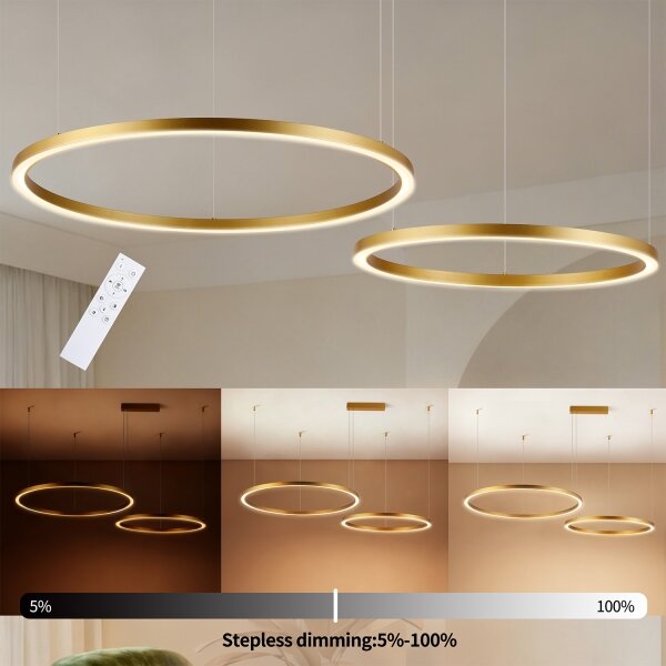 Brilagi - LED димируем полилей на кабел PORTOFINO LED/98W/230V златен +DO