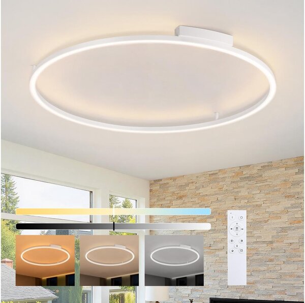 Brilagi - Димируемо LED осветително тяло PORTOFINO LED/85W/230V pr. 120 cm бяло + дистанционно управление