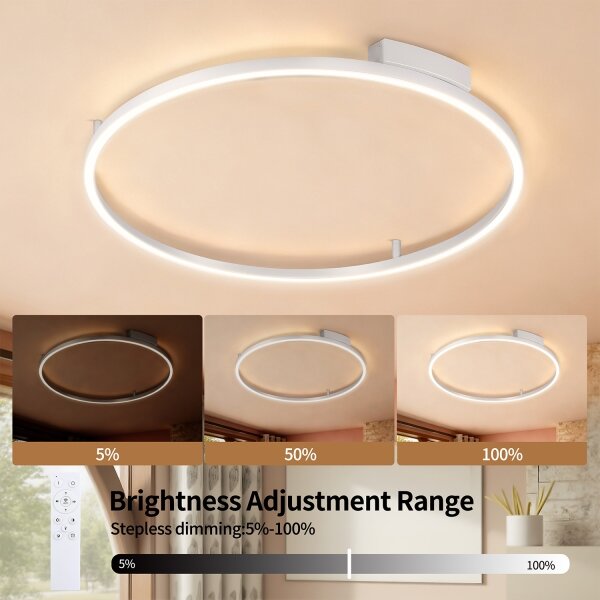 Brilagi - димируемо LED осветително тяло PORTOFINO LED/60W/230V Ø 80 см сребристо +DO