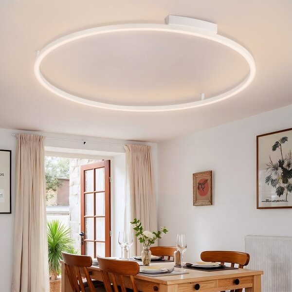 Brilagi - Димируемо LED осветително тяло PORTOFINO LED/85W/230V pr. 120 cm бяло + дистанционно управление