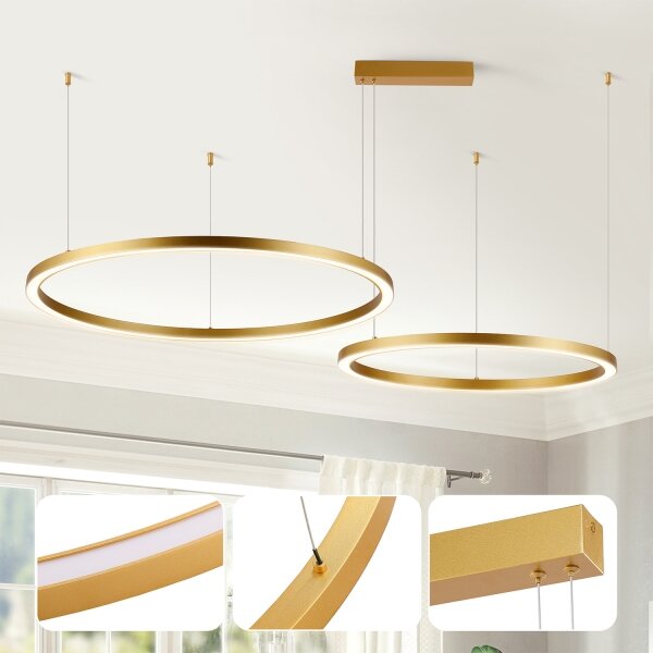 Brilagi - LED димируем полилей на кабел PORTOFINO LED/98W/230V златен +DO