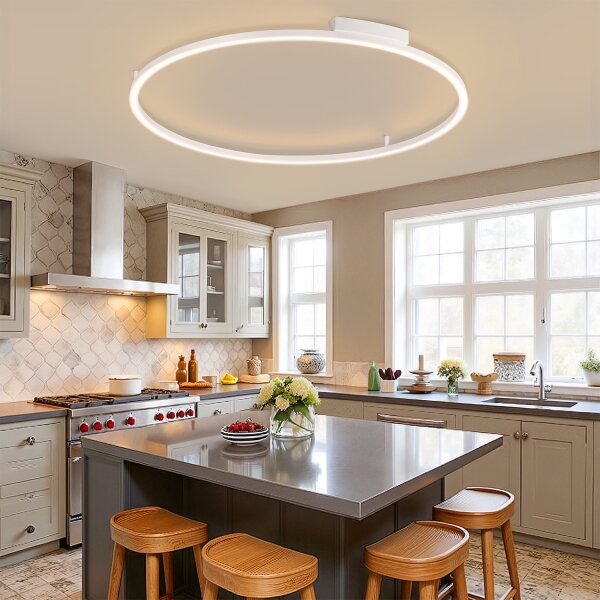 Brilagi - Димируемо LED осветително тяло PORTOFINO LED/85W/230V pr. 120 cm бяло + дистанционно управление