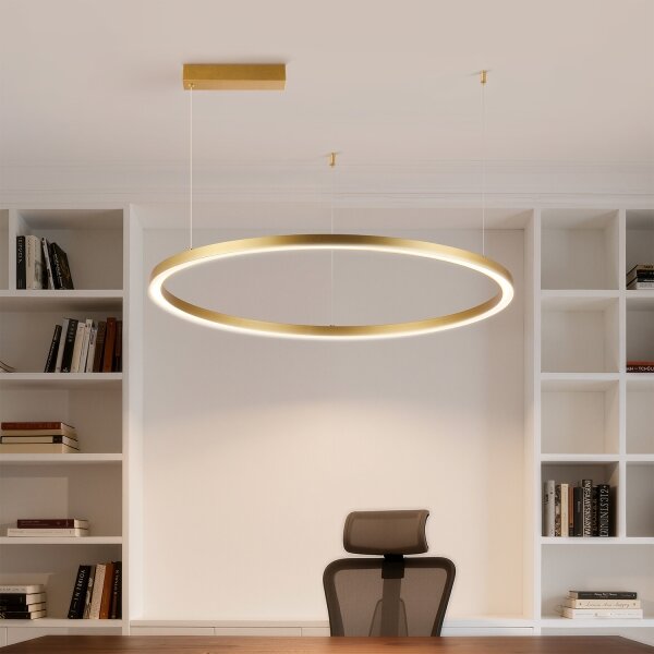 Brilagi - Димируем LED полилей на кабел PORTOFINO LED/60W/230V Ø 80 cm, златист, с дистанционно управление