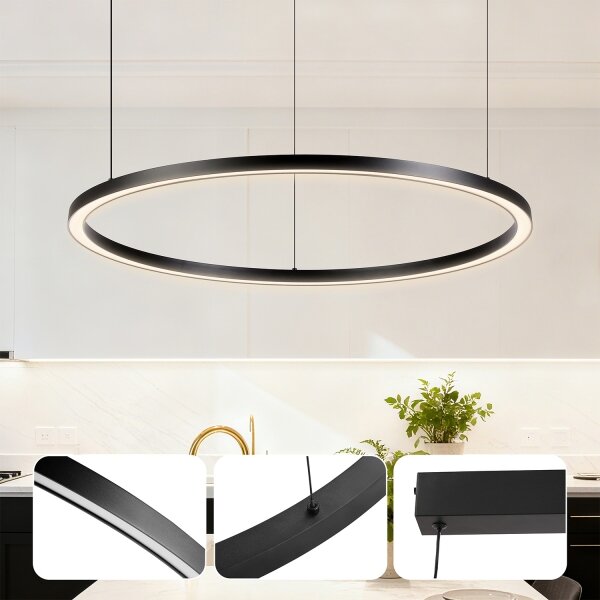Brilagi - LED димируем полилей на кабел PORTOFINO LED/60W/230V Ø 80 см черен +DO