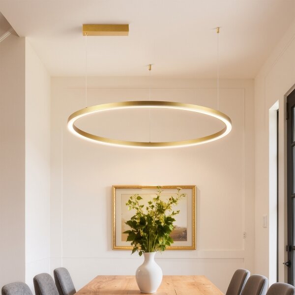 Brilagi - Димируем LED полилей на кабел PORTOFINO LED/60W/230V Ø 80 cm, златист, с дистанционно управление