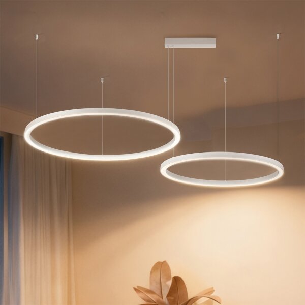 Brilagi - LED димируем полилей на кабел PORTOFINO LED/98W/230V бял + дистанционно управление