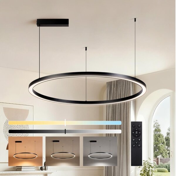 Brilagi - LED димируем полилей на кабел PORTOFINO LED/60W/230V Ø 80 см черен +DO