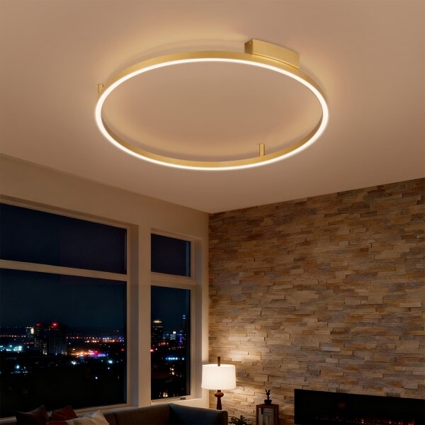 Brilagi - Димируемо LED осветително тяло PORTOFINO LED/60W/230V, диаметър 80 см, златисто + дистанционно управление