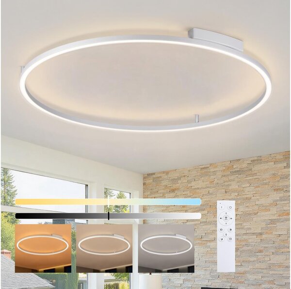 Brilagi - Димируемо LED осветително тяло PORTOFINO LED/85W/230V диаметър 120 см сребристо + дистанционно управление