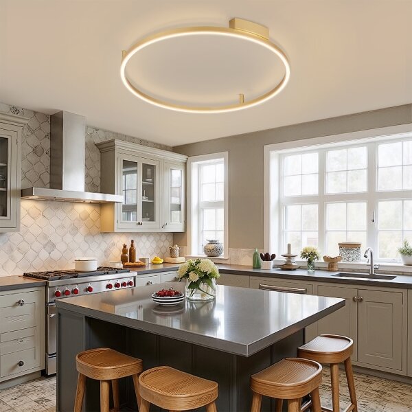 Brilagi - Димируемо LED осветително тяло PORTOFINO LED/60W/230V, диаметър 80 см, златисто + дистанционно управление