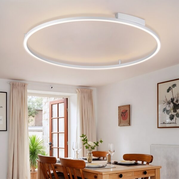 Brilagi - Димируемо LED осветително тяло PORTOFINO LED/85W/230V диаметър 120 см сребристо + дистанционно управление